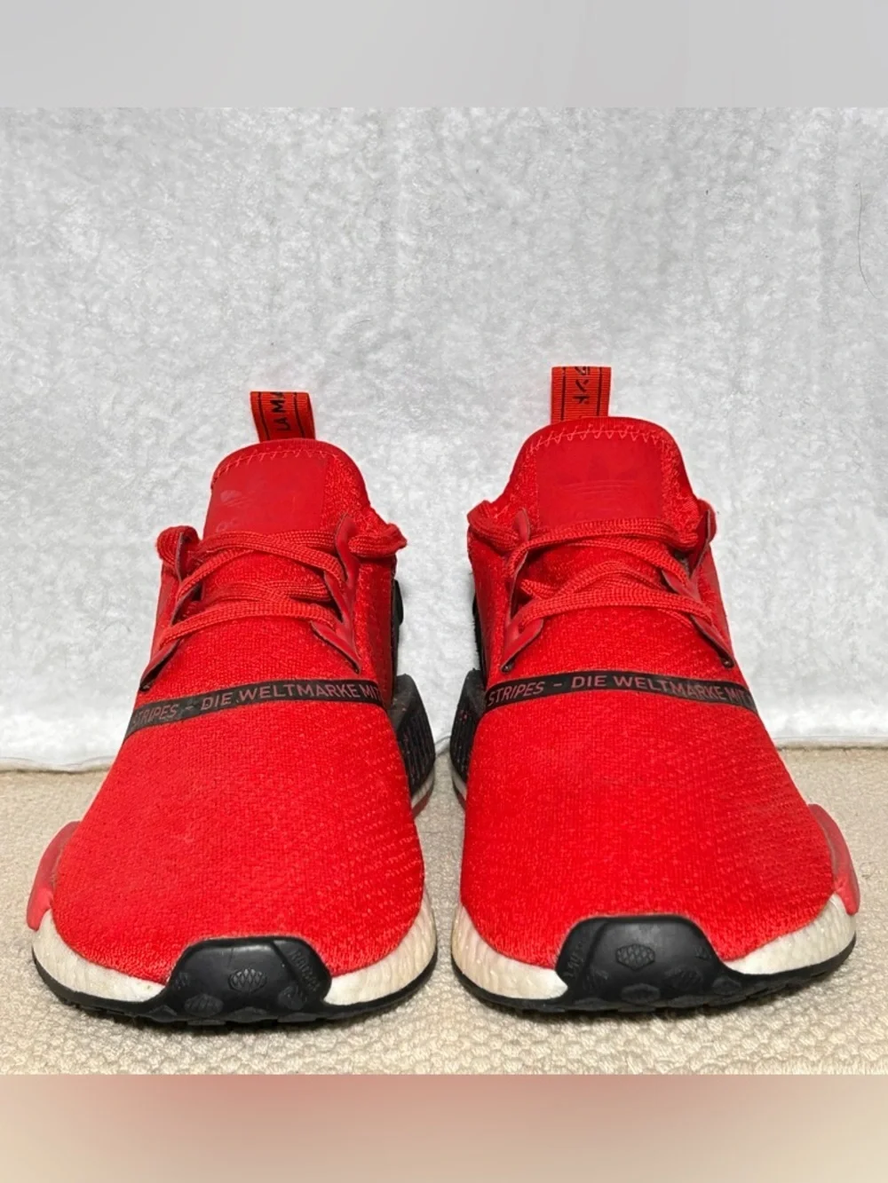 Adidas NMD R! Mens Scarlett/Core Black Running Athletic Sneakers Shoes SZ 10.5